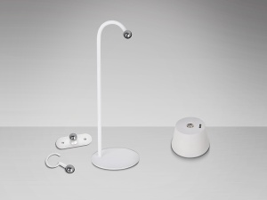 VEIOZA CUCO, 34 CM, ALB/OPAL, DIN METAL SI ABS, STIL MODERN - Img 4