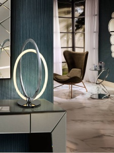 VEIOZA OCELLIS, 41 CM, CROM/OPAL, DIN METAL, ALUMINIU SI SILICON, STIL MODERN - Img 1