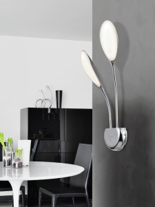 APLICA LUCILA, 45 CM, CROM/OPAL, DIN METAL, ALUMINIU SI POLICARBONAT, STIL MODERN - Img 2