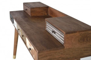 BIROU TAIO 1270, MULTICOLOR, DIN LEMN MASIV DE MANGO, STIL INDUSTRIAL G&C - Img 2