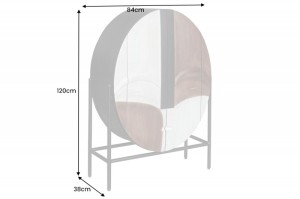 BUFET LIVING, VODO 120CM, LEMN MASIV DE MANGO SI SUPORT METALIC - Img 6