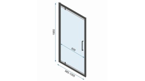 CABINA DE DUS REA RAPID SWING, 100x80CM, CROM, DIN STICLA, CALITATE SUPERIOARA - Img 5