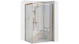 CABINA DE DUS REA SOLAR, CULISANTA, 80x100CM, AURIU, DIN STICLA, CALITATE SUPERIOARA - Img 1