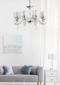 CANDELABRU BUBBLE DREAMS MOD603-08-N , DIN METAL, TEXTIL SI STICLA, STIL MODERN, MAYTONI - Img 2