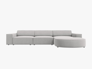 COLTAR JODIE, DREAPTA, 4 LOCURI, 284 CM, DIVERSE CULORI SI MATERIALE, DESIGN DEOSEBIT - Img 2
