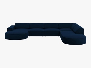 COLTAR JODIE, DREAPTA, 7 LOCURI, 364 CM, DIVERSE CULORI SI MATERIALE, DESIGN DEOSEBIT - Img 7