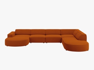 COLTAR JODIE, DREAPTA, 7 LOCURI, 364 CM, DIVERSE CULORI SI MATERIALE, DESIGN DEOSEBIT - Img 11