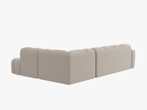 COLTAR LISA, DREAPTA, 5 LOCURI, 293 CM, BEJ 05, TAPITERIE DIN STOFA, DESIGN DEOSEBIT - Img 3