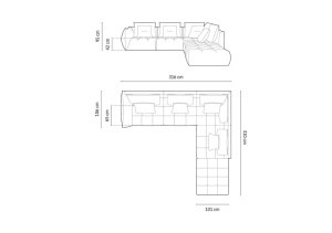 COLTAR MODULAR BLOOM DREAPTA, 4 LOCURI, 316 CM, DIVERSE CULORI SI MATERIALE, DESIGN DEOSEBIT - Img 16