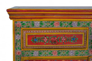 COMODA 140CM, MULTICOLOR, DIN LEMN DE MANGO, PICTATE MANUAL, GINER Y COLOMER - Img 6