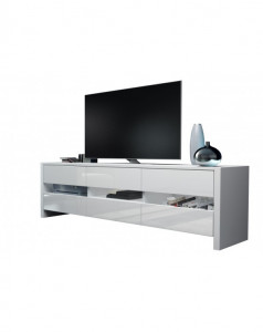 COMODA ALBA TV CU LED SI TELECOMANDA FOX - DESIGN MODERN - Img 2