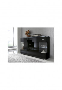 COMODA NEAGRA CU LED SI TELECOMANDA KIEL - DESIGN MODERN - Img 3