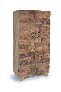 DULAP 1354, MARO, LEMN DE MANGO/LEMN RECICLAT, STIL VINTAGE G&C - Img 3