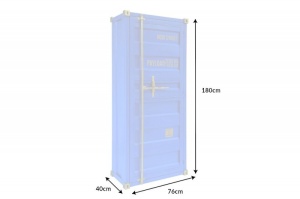 DULAP BAR CONTAINER, 180CM, LEMN SI METAL, MODEL DEOSEBIT, ARTIM GROUP COLLECTION - Img 7