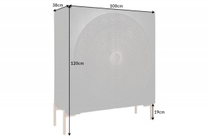 DULAP/BUFET, DIN LEMN MASIV DE MANGO, 120CM, CU ORNAMENTE DEOSEBITE, ARTIM GROUP SELECTION - Img 4