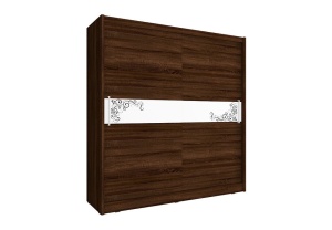 DULAP DORMITOR WIKI V B 200 SONOMA CIOCOLATIU/ALB/NEGRU DESIGN MODERN PSK - Img 1