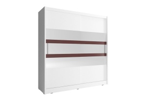 DULAP DORMITOR WIKI VI 180 ALB DESIGN MODERN PSK - Img 1