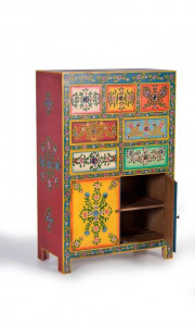 DULAP LIVING 122CM, MULTICOLOR, LEMN DE MANGO, GINER Y COLOMER - Img 4