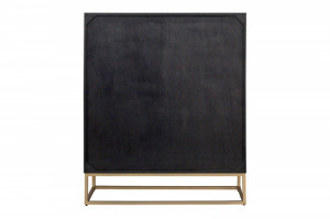 DULAP LIVING, ILLUSION 120CM, LEMN DE MANGO, NEGRU/AURIU, MODEL 2024 - Img 4