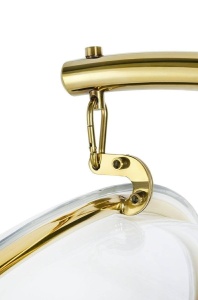 FOTOLIU EXCLUSIVIST BUBBLE STAND, NEGRU/TRANSPARENT/AURIU, DIN ACRIL SI CATIFEA, STIL MODERN - Img 4