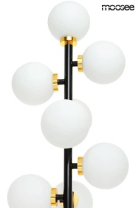 LAMPADAR COSMO, DIN METAL SI STICLA, AURIU/ALB/NEGRU, B2 - Img 3