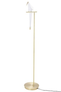 LAMPADAR LORO, AURIU/ALB, DIN METAL SI POLIPROPILENA, STIL MODERN, B2 - Img 3
