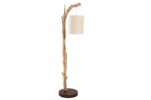 LAMPADAR WILD NATURE ALB/NATURAL 163CM DIN LEMN SI BUMBAC COD 39636 - Img 6