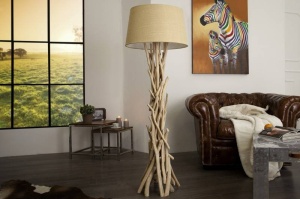 LAMPADAR WILD NATURE BEJ NISIPIU/NATURAL 155CM DIN IUTA SI LEMN - Img 6