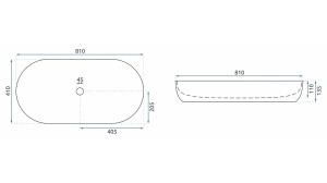 LAVOAR REA CLEO, ALB, 81 CM, DIN CERAMICA, CALITATE SUPERIOARA - Img 6