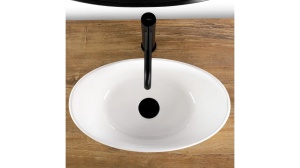 LAVOAR REA KATE, ALB, 45 CM, DIN CERAMICA, CALITATE SUPERIOARA - Img 3