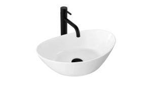 LAVOAR REA KATE, ALB, 45 CM, DIN CERAMICA, CALITATE SUPERIOARA - Img 5