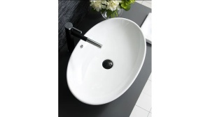 LAVOAR REA OLGA, ALB, 63 CM, DIN CERAMICA, CALITATE SUPERIOARA - Img 4