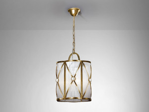 LUSTRA/PLAFONIERA ESPARTA, 30 CM, ALB/AURIU, DIN METAL SI STICLA, STIL MODERN - Img 1