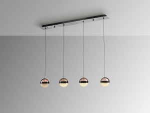LUSTRA/PLAFONIERA ORBES, 90 CM, MULTICOLORA, DIN METAL, POLICARBONAT SI STICLA, STIL MODERN - Img 4