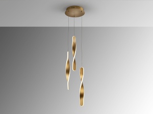 LUSTRA/PLAFONIERA TWIST, 23 CM, AURIU PERIAT/OPAL, DIN METAL, ALUMINIU SI ACRIL, STIL MODERN - Img 4