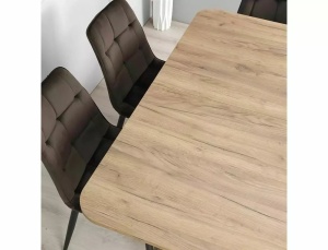 MASA DINING EXTENSIBILA VIDAR, 140/180 CM, STEJAR CRAFT/CREM, DIN PAL LAMINAT, STIL MODERN - Img 4