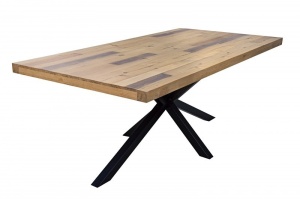 MASA DINING, GALAXY, 200CM, DIN LEMN MASIV PIN NATURAL, COD 40657, STIL INDUSTRIAL - Img 3