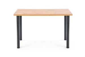 MASA DINING MODEX 2, STEJAR WOTAN/NEGRU, 120 CM, BLAT DIN PAL SI PICIOARE DIN METAL , STIL MODERN - Img 3