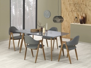 MASA EXTENSIBILA DE BUCATARIE RUTEN GRI DESIGN MODERN HALMAR - Img 1