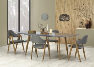 MASA EXTENSIBILA DE BUCATARIE RUTEN GRI DESIGN MODERN HALMAR - Img 2