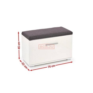 PANTOFAR LIMA ST-2, GRI/ALB, DIN PAL MELAMINAT, STIL MODERN, HALMAR - Img 5