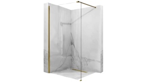PARAVAN DE DUS REA AERO WALK IN, 110CM, AURIU, DIN STICLA, CALITATE SUPERIOARA - Img 1