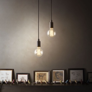 PENDUL EDISON SP1, NEGRU, DIN METAL, STIL CLASIC - Img 2