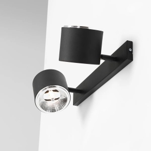 PLAFONIERA BOT, 2 BRATE, 10 CM, NEAGRA, DIN METAL, STIL MODERN - Img 4