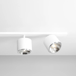 PLAFONIERA BOT, 3 BRATE, 15,5 CM, ALBA, DIN METAL, STIL MODERN - Img 3