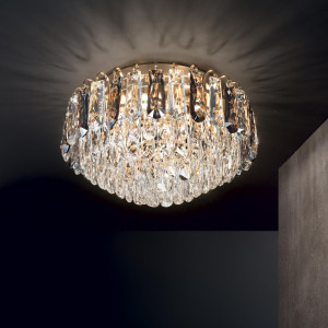 PLAFONIERA MAGNOLIA PL7, AURIU, DIN METAL, STIL MODERN - Img 2
