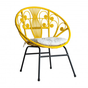 SCAUN BALOS REF. 26496, DIN METAL SI RATTAN, STIL CLASIC, VIC - Img 2