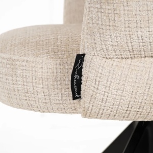 SCAUN ROTATIV SERENITY BEIGE CHENILLE, S4781, CONFECTIONAT DIN METAL, SPUMA SI 100% POLIESTER, RICHMOND INTERIORS - Img 3