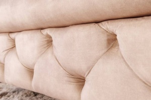 SCAUN/TABURET, BAROCK, CATIFEA DE CULOAREA SAMPANIEI, STIL CHESTERFIELD - Img 3