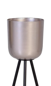 SET 3 GHIVECE CU SUPORT BIRD 6146, MULTICOLORE/NEGRE, DIN METAL G&C - Img 2